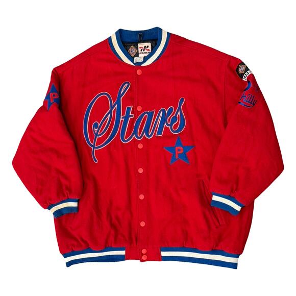 Vintage Other - Vintage Philly Stars Red Blue Baseball Negro Leagues Wool Letterman Jacket 6XL
